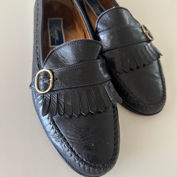 Black Italian Bergamo Leather Shoes (11M)-Worn, Cared For, Trees Included,..... - Picture 5 of 5